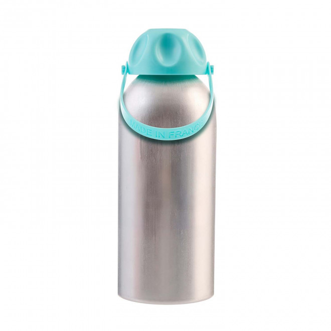 GOURDE ALUMINIUM 630ML PERSONNALISABLE 'HEXAGONE FRANCE' - turquoise