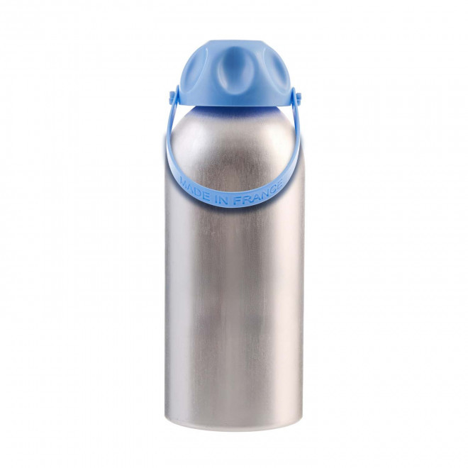 GOURDE ALUMINIUM 630ML PERSONNALISABLE 'HEXAGONE FRANCE' - bleu