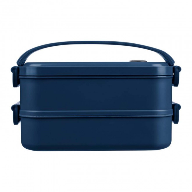 LUNCH BOX PERSONNALISABLE DEUX NIVEAUX 'CENA' - bleu