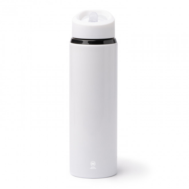 GOURDE EN ACIER RECYCLE 700ML PERSONNALISABLE 'ALBUA' - blanc