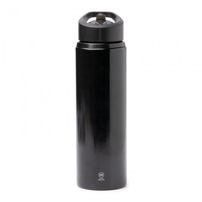 GOURDE EN ACIER RECYCLE 700ML PERSONNALISABLE 'ALBUA' - noir