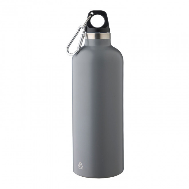 BOUTEILLE ISOTHERME RECYCLE 500ML PERSONNALISABLE 'JOURA' - gris