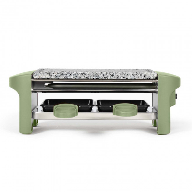 APPAREIL À RACLETTE PUBLICITAIRE 2 PERSONNES LIVOO® 'CHEESE DUO' - sauge