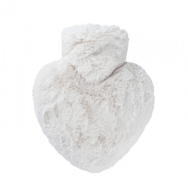 BOUILLOTTE PERSONNALISABLE 1L POILS LONGS 'CALDA COEUR' - blanc
