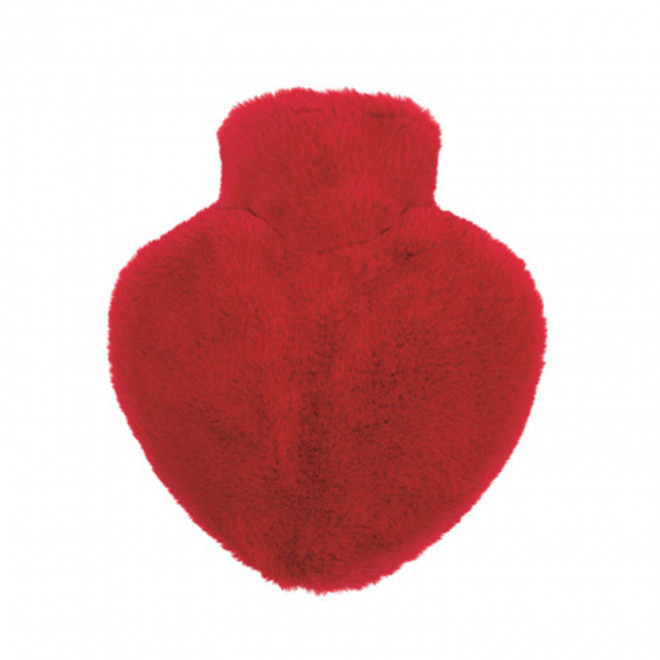 BOUILLOTTE PERSONNALISABLE 1L POILS LONGS 'CALDA COEUR' - rouge