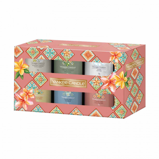 COFFRET 6 BOUGIES PARFUMEE 'YANKEE CANDLE' - rose