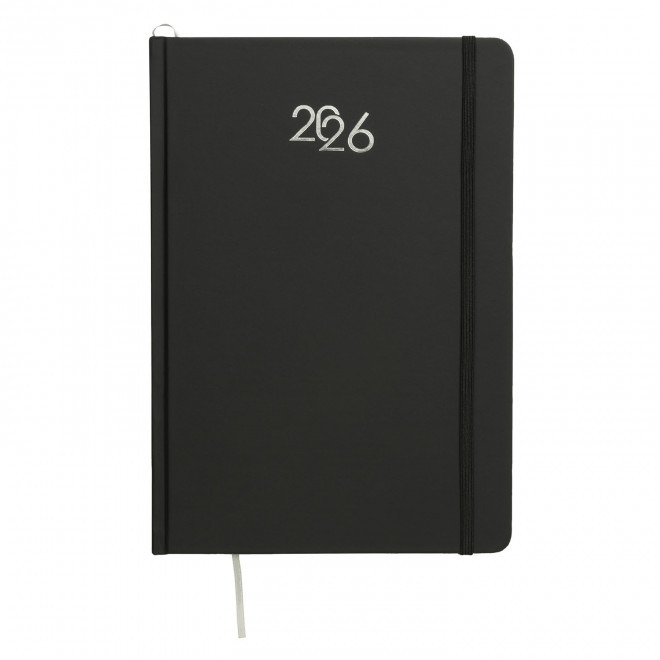 AGENDA SEMAINIER CARTON COLORE PERSONNALISE 'SEPTI' - noir