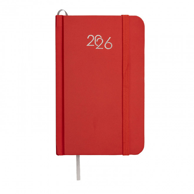 AGENDA SEMAINIER CARTON PERSONNALISE 'SEPTI MINI' - rouge