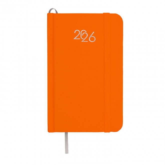 AGENDA SEMAINIER CARTON PERSONNALISE 'SEPTI MINI' - orange