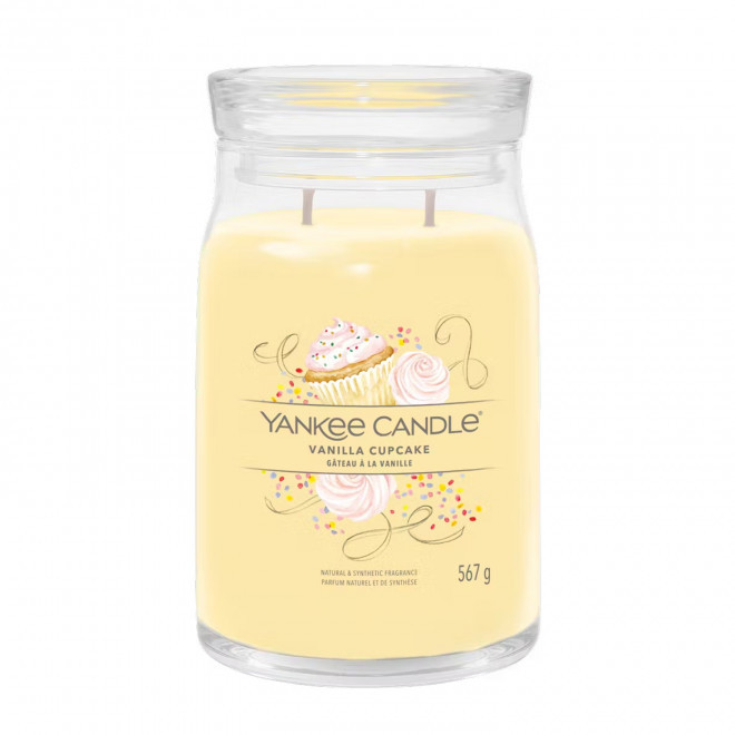 BOUGIE DEUX MECHES GRANDE 'YANKEE CANDLE' - gâteau à la vanille