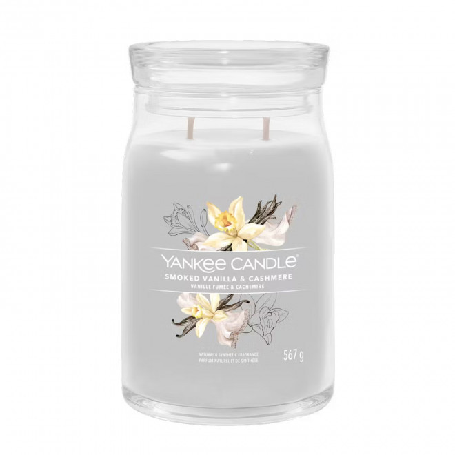 BOUGIE DEUX MECHES GRANDE 'YANKEE CANDLE' - vanille fumée et cachemire