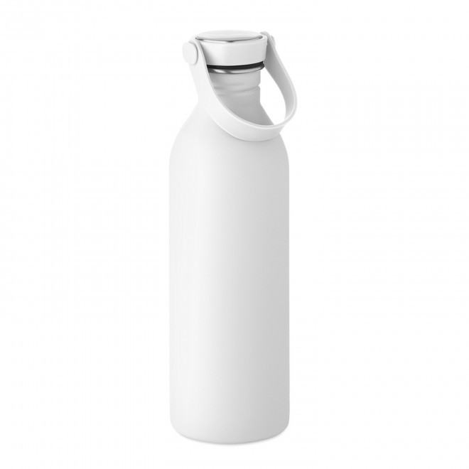 BOUTEILLE PERSONNALISABLE EN ACIER RECYCLE 500ML ' LURA' - blanc