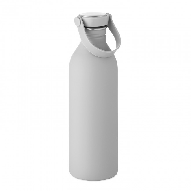 BOUTEILLE PERSONNALISABLE EN ACIER RECYCLE 500ML ' LURA' - gris