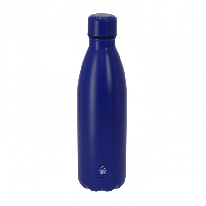 GOURDE PERSONNALISABLE ISOTHERME ACIER RECYCLE 500ML 'LOS' - bleu