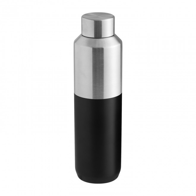 GOURDE ISOTHERME RECYCLEE 600ML PERSONNALISABLE 'ALSYO' - noir