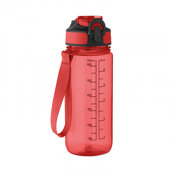 GOURDE RPET PERSONNALISABLE AVEC PAILLE 700ML 'DAYLY' - rouge