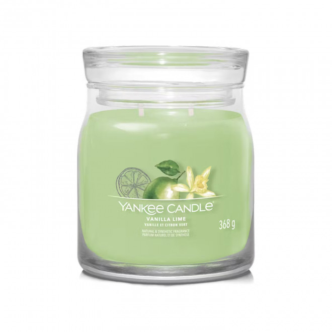 BOUGIE DEUX MECHES MOYENNE 'YANKEE CANDLE' - vanille citron vert