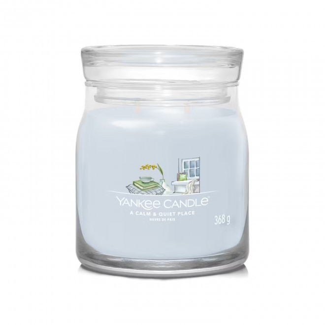 BOUGIE DEUX MECHES MOYENNE 'YANKEE CANDLE' - havre de paix