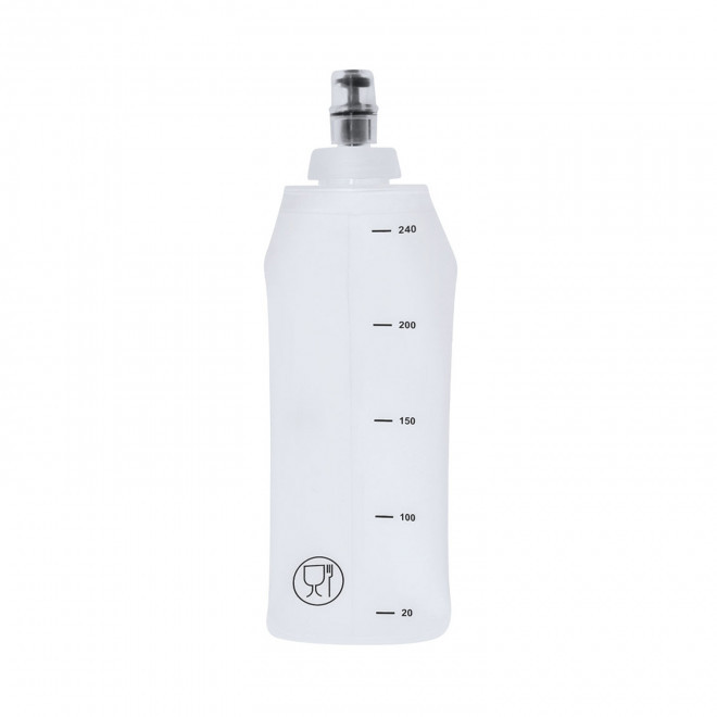 FLASQUE PUBLICITAIRE SOUPLE DE SPORT 250ML 'RUNY' - transparent