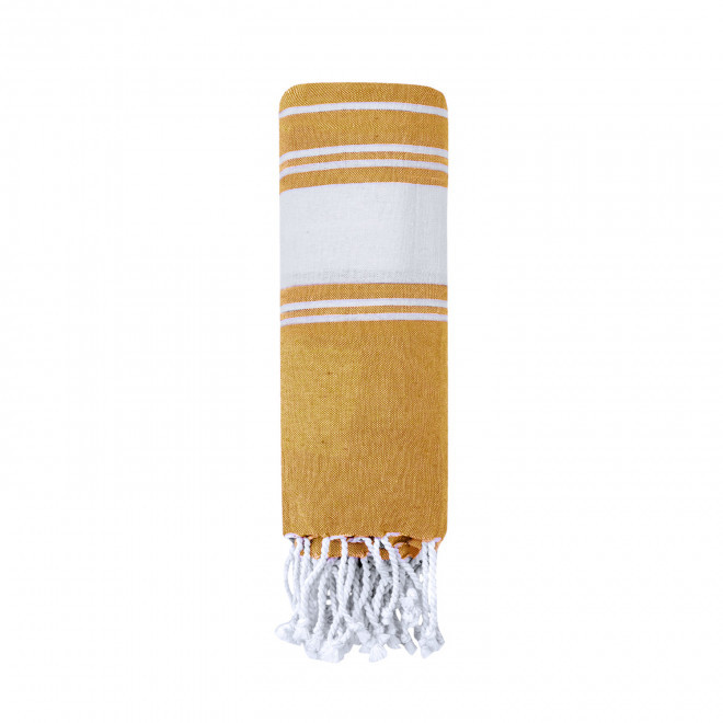 PAREO/FOUTA PERSONNALISABLE 'HORTENSE 180 P.RAYURES' - orange