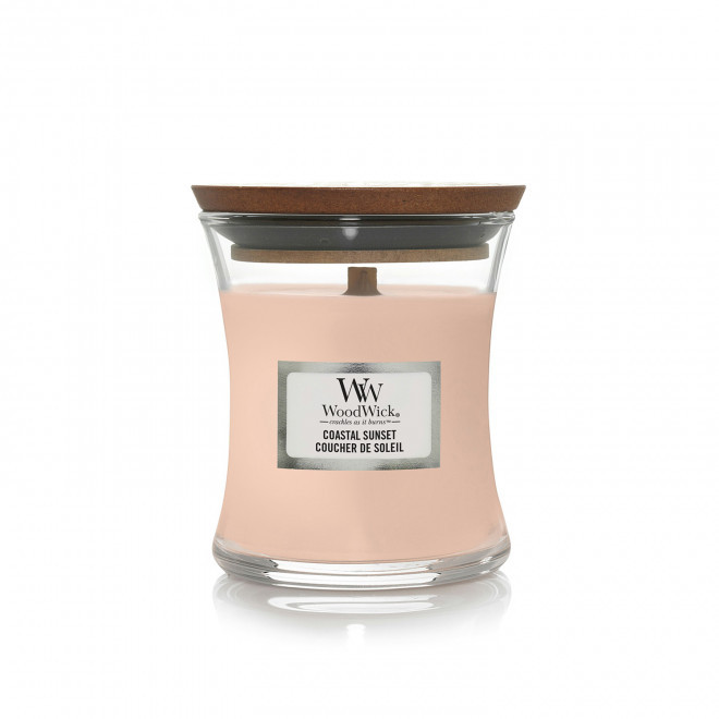 BOUGIE PARFUMEE MECHE BOIS 'WOODWICK MINI' - coucher de soleil
