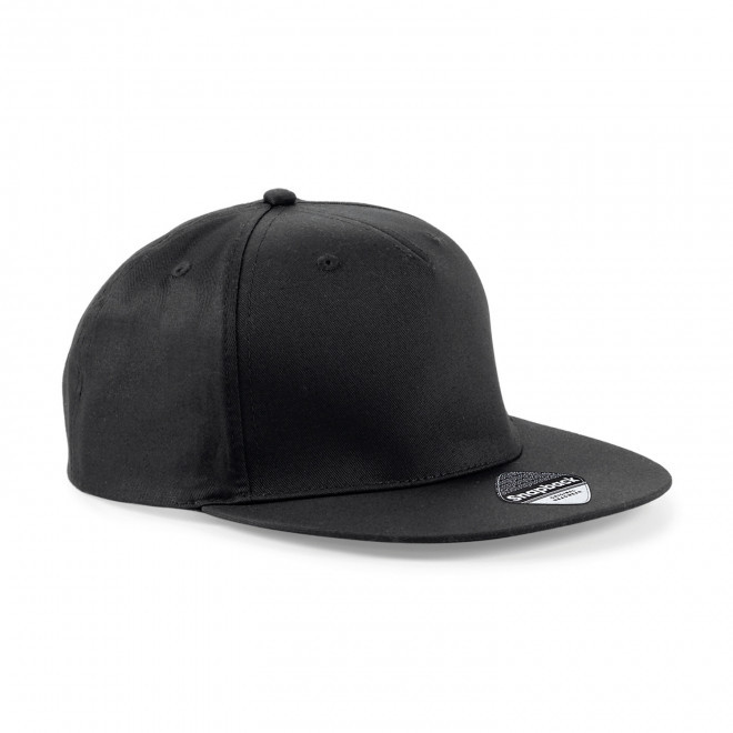 CASQUETTE SNAPBACK PERSONNALISABLE 'FLAT PEAK' - noir