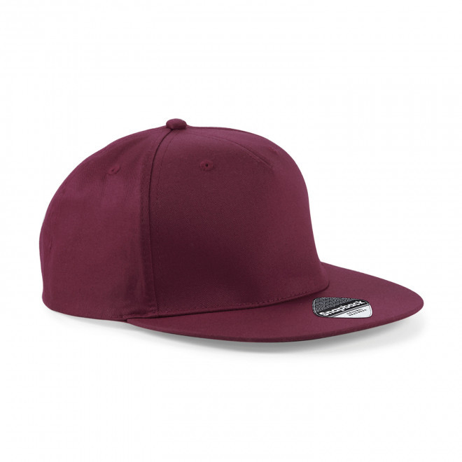 CASQUETTE SNAPBACK PERSONNALISABLE 'FLAT PEAK' - bordeaux