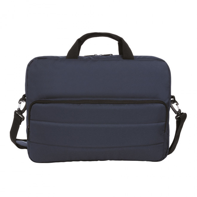 SACOCHE PUBLICITAIRE POUR ORDINATEUR 15.6" IMPACT® EN RPET AWARE 'ESPOO' - marine