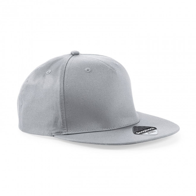 CASQUETTE SNAPBACK PERSONNALISABLE 'FLAT PEAK' - gris clair