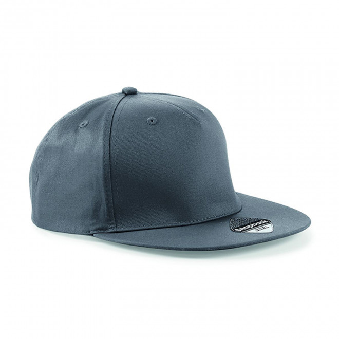 CASQUETTE SNAPBACK PERSONNALISABLE 'FLAT PEAK' - gris foncé