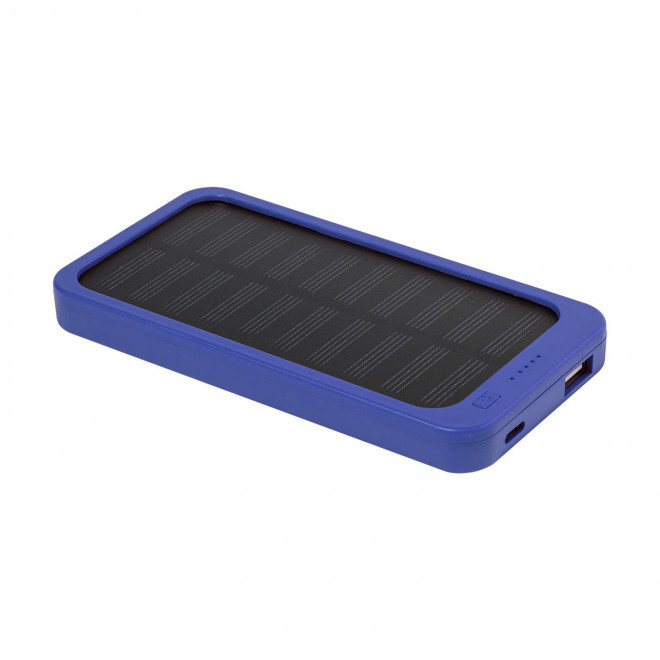 BATTERIE SOLAIRE PUBLICITAIRE 4000 MAH 'ZOLAIR' - bleu