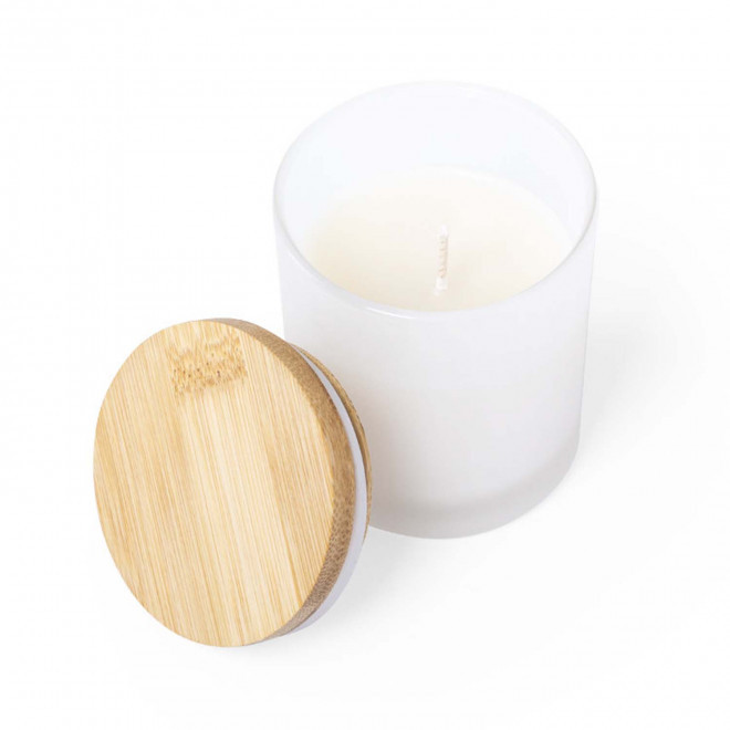 BOUGIE PARFUMEE PERSONNALISEE 'VATRI' - blanc