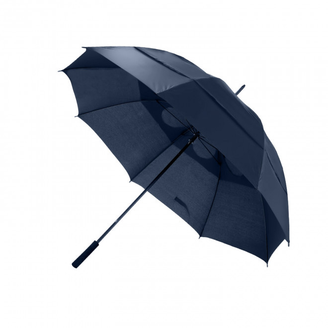 PARAPLUIE GOLF TEMPETE DROIT PERSONNALISABLE 'STIRLING RPET' - bleu marine