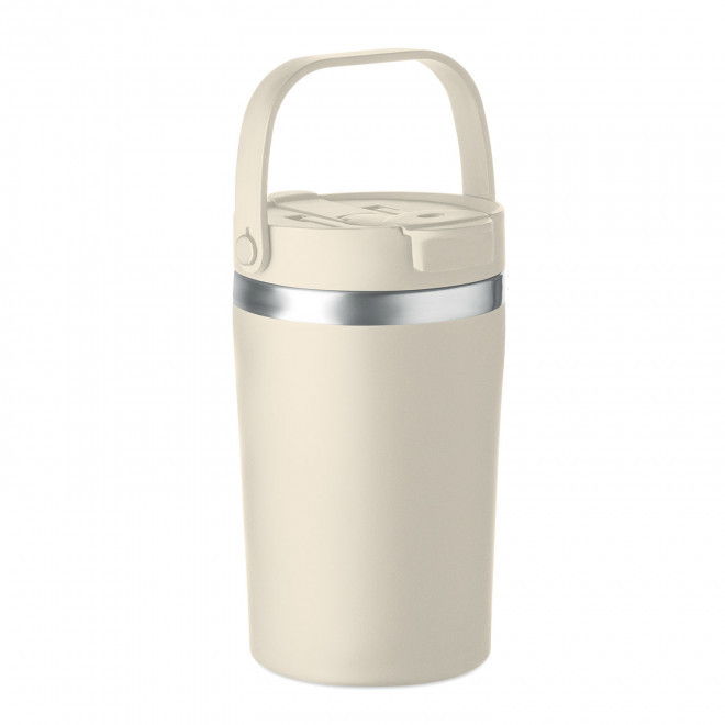 MUG ISOTHERME 350 ML PERSONNALISABLE 'MALTEAS POIGNEE' - beige