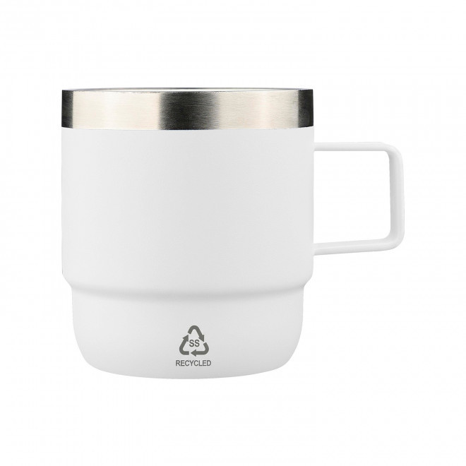 TASSE ACIER DOUBLE PAROI 180ML PERSONNALISABLE 'RITOC' - blanc