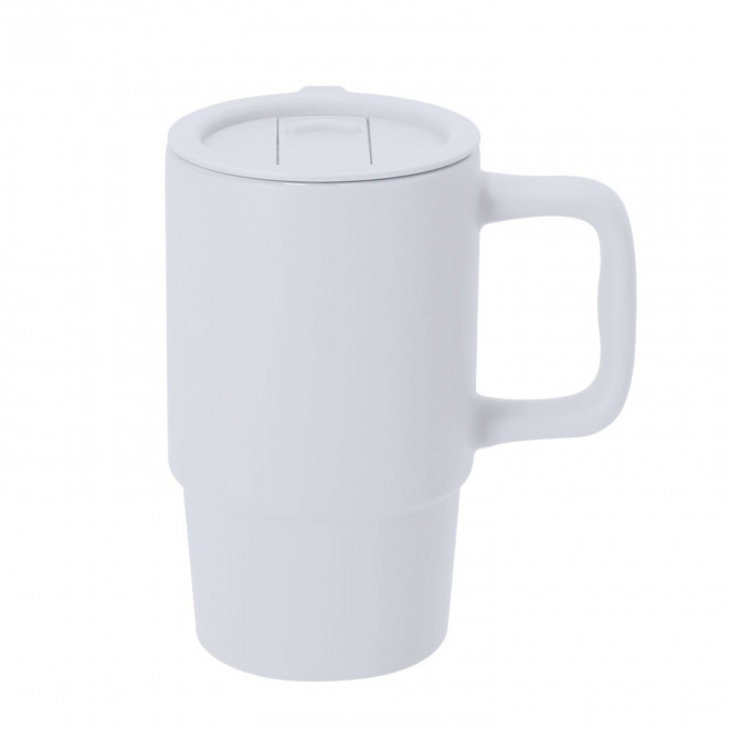 MUG EXPRESSO ISOTHERME 175ML PERSONNALISABLE 'MOKKA RECYCLE' - blanc