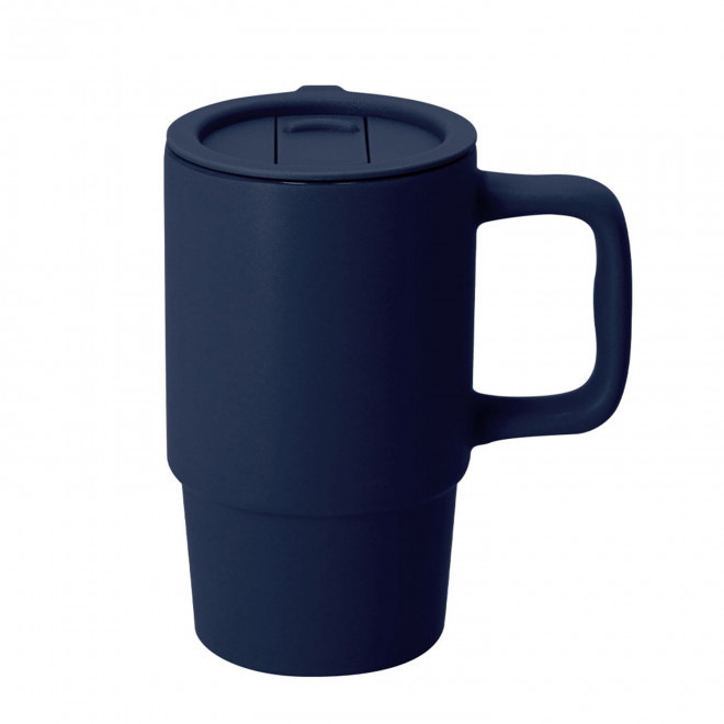 MUG EXPRESSO ISOTHERME 175ML PERSONNALISABLE 'MOKKA RECYCLE' - bleu marine