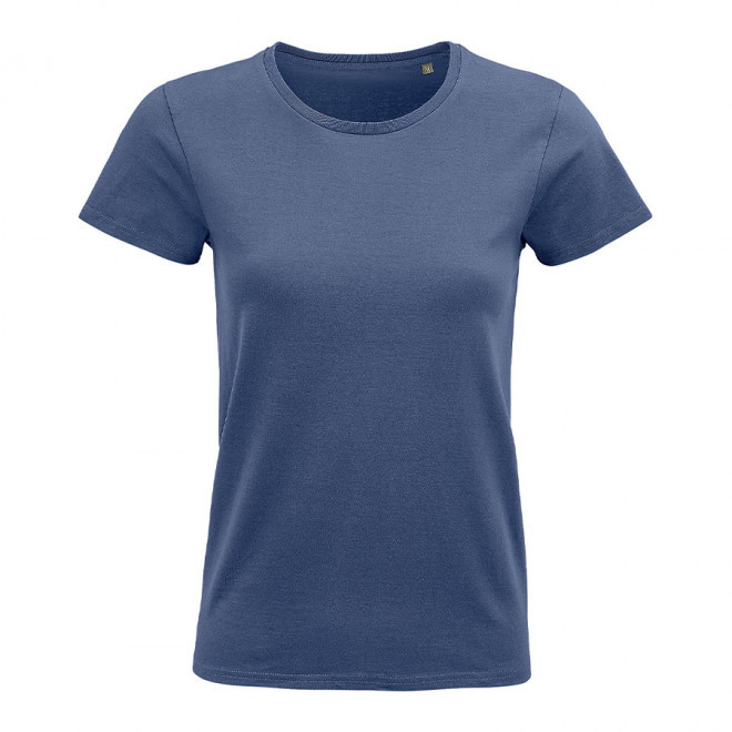 TEE-SHIRT PUBLICITAIRE FEMME BIO COLORE 'PIONEER' 175 GR/M² - denim