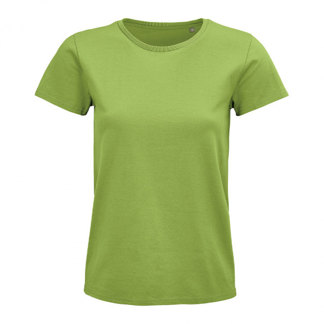 TEE-SHIRT PUBLICITAIRE FEMME BIO COLORE 'PIONEER' 175 GR/M² - vert pomme