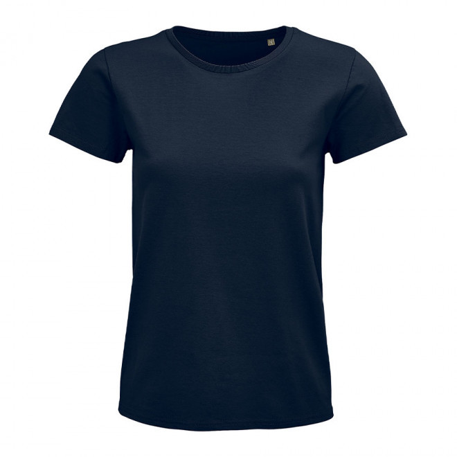 TEE-SHIRT PUBLICITAIRE FEMME BIO COLORE 'PIONEER' 175 GR/M² - marine