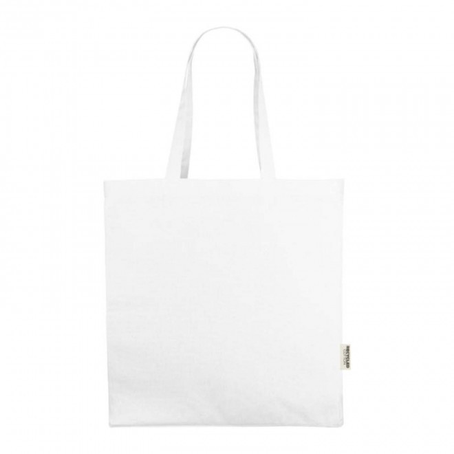 SAC COTON SOUFFLET RECYCLE PERSONNALISABLE 'FABIO RECYCLE' - blanc