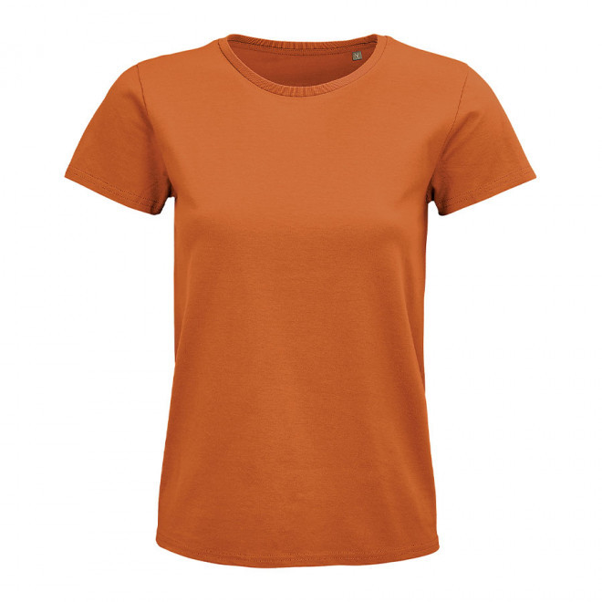 TEE-SHIRT PUBLICITAIRE FEMME BIO COLORE 'PIONEER' 175 GR/M² - orange
