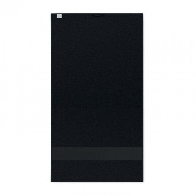 SERVIETTE EPONGE PERSONNALISABLE 'ISLAND BIO 30x50' - noir