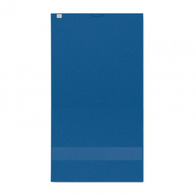 SERVIETTE EPONGE PERSONNALISABLE 'ISLAND BIO 30x50' - bleu royal