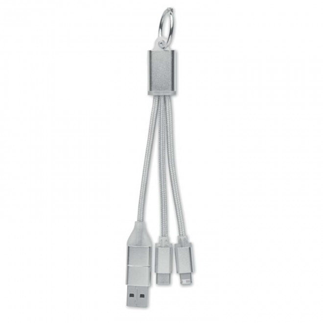 CABLE DE CHARGE PERSONNALISABLE 'FIBOU SMART MINI' - argente