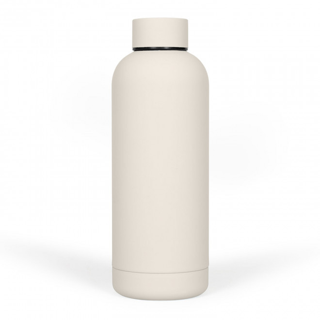 BOUTEILLE ISOTHERME PERSONNALISABLE SOFT TOUCH 500 ML 'SPAZIO PASTEL' - crème