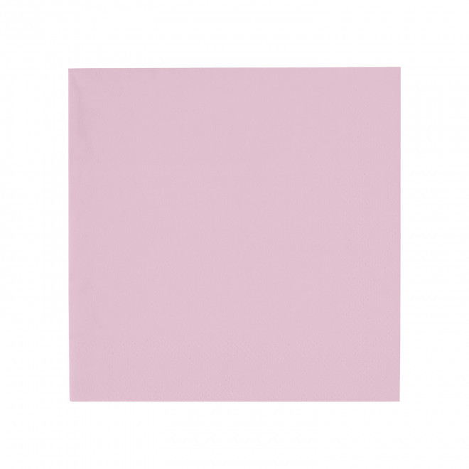 SERVIETTE COCKTAIL PERSONNALISEE 25X25 'NAPKIN COLOR' - rose poudré