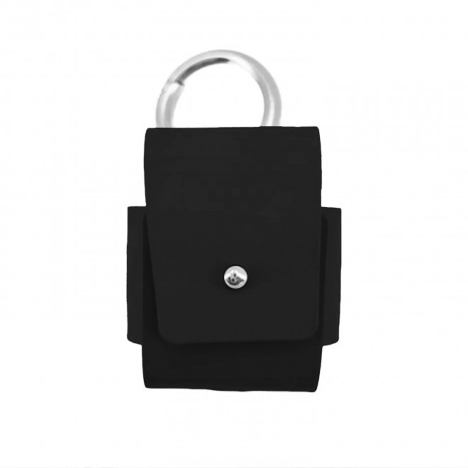 ETUI AIRPODS PERSONNALISABLE CUIR RECYCLE 'ROVER' - noir charbon