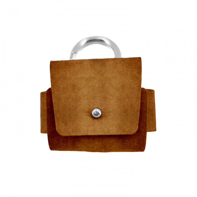 ETUI AIRPODS PERSONNALISABLE CUIR RECYCLE 'ROVER PRO' - naturel