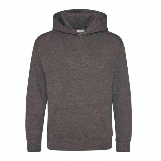 SWEAT-SHIRT PERSONNALISABLE KIDS CAPUCHE 'HOODIE' - gris foncé chiné